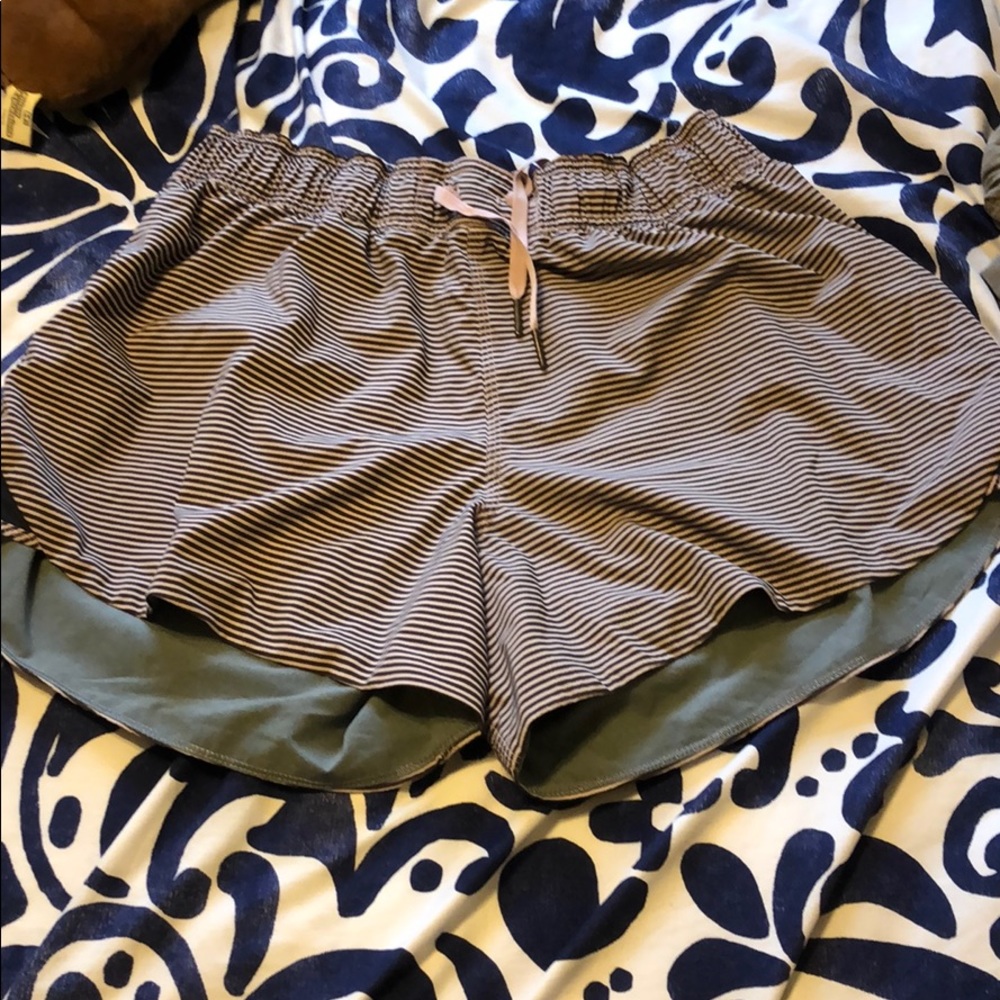 Striped lululemon shorts